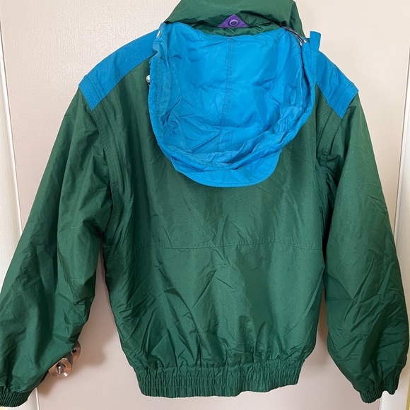 Vintage MARKER Retro 90s 80s Snowboard Ski Zip Off Sleeves Block Colors Hood, L - Picture 9 of 9